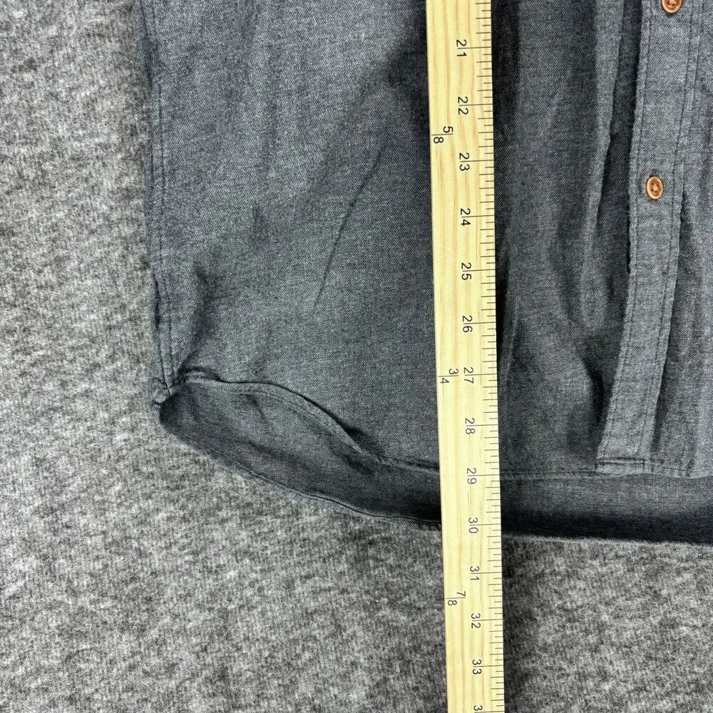 J.Crew Mens XL Slim Fit Gray Button Down Long Sleeve Shirt Flannel Casual Pocket
